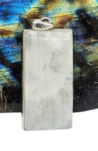 Load image into Gallery viewer, Rainbow Moonstone Pendant, Large Rectangle Shape, Sterling Silver, Goddess Gem - GemzAustralia