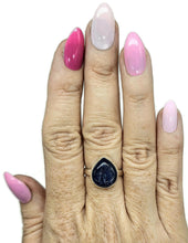 Load image into Gallery viewer, Pear Kyanite Ring, Size R, Sterling Silver, Gemstone for Negotiations & Communication - GemzAustralia