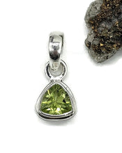 Load image into Gallery viewer, Trillion Peridot Pendant, August Birthstone, 1.6 carats, Sterling Silver, Protection Stone - GemzAustralia