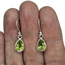 Load image into Gallery viewer, Peridot Earrings, August Birthstone, Sterling Silver, Pear Shaped, Genuine Gemstones - GemzAustralia