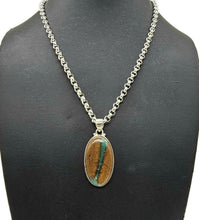 Load image into Gallery viewer, Boulder Chrysoprase Pendant, Australian Stone, Sterling Silver, Chalcedony Variety - GemzAustralia