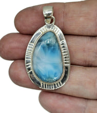 Load image into Gallery viewer, Blue and White Larimar Pendant, Water & Fire Gemstone, Dolphin Stone, Stone of Atlantis - GemzAustralia
