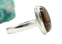 Load image into Gallery viewer, Oval Super Seven ring, Cacoxenite Stone, Melody Stone Ring, Size R, Sterling Silver, Opens all senses, Wellness Stone - GemzAustralia