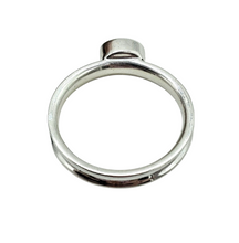 Load image into Gallery viewer, Emerald Ring, Size Q, Sterling Silver, Side Set Oval, May Birthstone, Genuine Gemstone, Stone of Inspiration - GemzAustralia