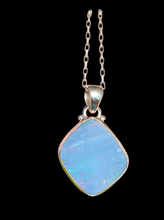 Load image into Gallery viewer, Australian Opal Doublet Pendant, October Birthstone, Blue and Pink Opal, Precious Gemstone, Pure Energy, Lucky Stone, Hope Stone - GemzAustralia