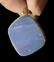 Load image into Gallery viewer, Australian Opal Doublet Pendant, October Birthstone, Blue and Pink Opal, Precious Gemstone, Pure Energy, Lucky Stone, Hope Stone - GemzAustralia