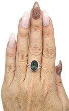 Load image into Gallery viewer, Mystic Topaz Ring, 2 Sizes, Sterling Silver, Oval Shaped, Purple / Green Gem - GemzAustralia