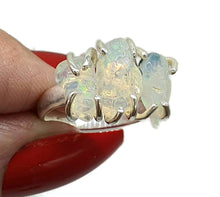 Load image into Gallery viewer, Rough Ethiopian Opal Ring, Size 6.75, Sterling Silver - GemzAustralia 