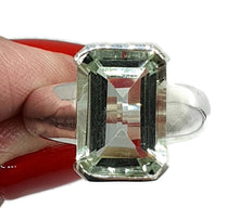 Load image into Gallery viewer, Prasiolite Ring, Emerald Faceted, 4 sizes, Green Amethyst - GemzAustralia
