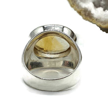 Load image into Gallery viewer, Citrine Ring, Size 6.75, Sterling Silver, Oval Faceted, Natural - GemzAustralia 