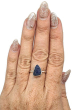 Load image into Gallery viewer, Stunning Blue Azurite Ring, size 7, Sterling Silver, Raw Gemstone, Natural Gemstone - GemzAustralia 