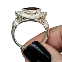 Load image into Gallery viewer, Marquise Garnet Ring, January Birthstone, 3 Sizes, Sterling Silver, Energy Stone, Natural