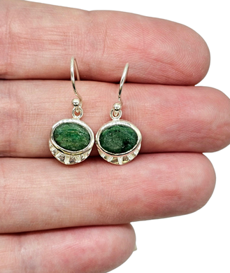 Emerald Earrings, May Birthstone, Stone of Inspiration, Strengthens Memory