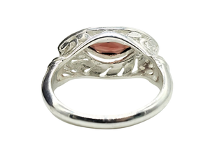 Marquise Garnet Ring, January Birthstone, 3 Sizes, Sterling Silver, Energy Stone, Natural