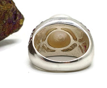 Load image into Gallery viewer, Mabe Pearl &amp; Ruby Ring, 925 Sterling Silver, June / July Birthstones, Size 8 - GemzAustralia 