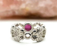 Load image into Gallery viewer, Pink Tourmaline Ring, 925 Sterling Silver, size 7.5, Cabochon Gemstone, Heart Chakra - GemzAustralia 