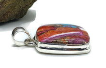 Load image into Gallery viewer, Oyster Turquoise Pendant with Pink Opal, Sterling Silver - GemzAustralia 