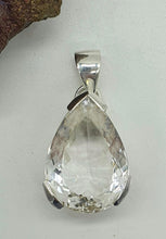 Load image into Gallery viewer, Quartz Crystal Pendant, Sterling Silver, 28 carats, Pear faceted, Concentration Gem - GemzAustralia 