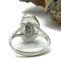 Load image into Gallery viewer, Crown Herkimer Diamond Ring, Size 9, Sterling Silver, Double Terminated Quartz - GemzAustralia 