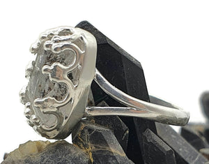Crown Herkimer Diamond Ring, Size 9, Sterling Silver, Double Terminated Quartz - GemzAustralia 