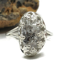 Load image into Gallery viewer, Crown Herkimer Diamond Ring, Size 9, Sterling Silver, Double Terminated Quartz - GemzAustralia 