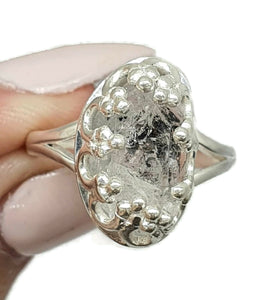 Crown Herkimer Diamond Ring, Size 9, Sterling Silver, Double Terminated Quartz - GemzAustralia 