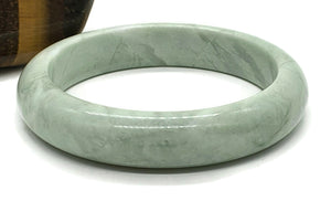 Solid Nephrite Jade Bangle, Green Jade, 57mm Diameter, Protection Gem, Lucky - GemzAustralia 