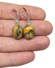 Load image into Gallery viewer, Eclipse Jasper Earrings, Bumblebee Jasper, Sterling Silver, Oval Shape - GemzAustralia 