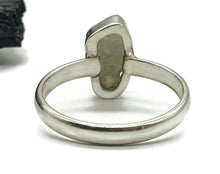 Load image into Gallery viewer, Raw Moldavite Ring, Size 11, Sterling Silver, Forest / Olive green Gem - GemzAustralia 