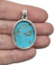 Load image into Gallery viewer, Arizona Turquoise Pendant, Sterling Silver, Blue Turquoise, Oval Shape - GemzAustralia 