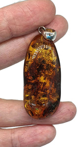 Stunning Baltic Amber Pendant, Sterling Silver, Natural Shape, 50 million years old - GemzAustralia 