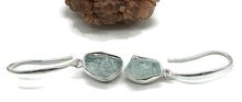 Load image into Gallery viewer, Rough Aquamarine Earrings, Sterling Silver, Raw Aquamarine, March Birthstone - GemzAustralia 