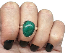 Load image into Gallery viewer, Chrysocolla Ring, Size 9, Sterling Silver, Green Blue Gemstone, Communication Stone - GemzAustralia 