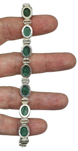 Malachite Bracelet, Sterling Silver, Loyalty Gem, Peace Stone, Wisdom Stone - GemzAustralia 