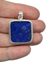 Load image into Gallery viewer, Lapis Lazuli Pendant, Square Shape, Sterling Silver, Protection Stone, Bezel Set - GemzAustralia 