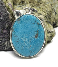 Load image into Gallery viewer, Arizona Turquoise Pendant, Sterling Silver, Blue Turquoise, Oval Shape - GemzAustralia 