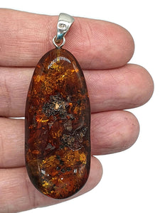 Stunning Baltic Amber Pendant, Sterling Silver, Natural Shape, 50 million years old - GemzAustralia 