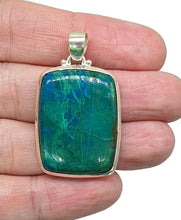 Load image into Gallery viewer, Chrysocolla Pendant, Rectangle Shaped, Sterling Silver, Green Blue Gemstone - GemzAustralia 