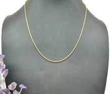 Load image into Gallery viewer, Gold Snake Chain, 16.5 inches, Sterling Silver, 14K gold Electroplated, 42 cm - GemzAustralia 