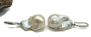 Baroque Pearl Earrings, Freshwater Pearls, Sterling Silver, June Birthstone, Natural Pearls - GemzAustralia 