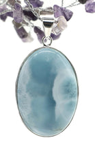 Load image into Gallery viewer, Massive Larimar Pendant, Dolphin Stone, Stone of Atlantis, Sterling Silver, Spiritual - GemzAustralia 