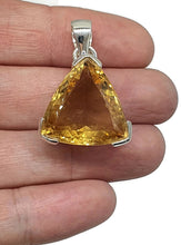 Load image into Gallery viewer, Trillion Faceted Citrine Pendant, Sterling Silver, 21 carats, November Birthstone - GemzAustralia 