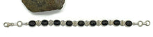 Load image into Gallery viewer, Black Spectrolite Cats Eye Bracelet, Sterling Silver, 18-20 cm adjustable, Genuine - GemzAustralia 