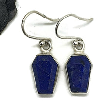 Load image into Gallery viewer, Coffin Shaped Lapis Lazuli Earrings, Sterling Silver, Protection Stone, Truth Stone - GemzAustralia 