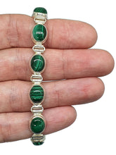 Load image into Gallery viewer, Malachite Bracelet, Sterling Silver, Loyalty Gem, Peace Stone, Wisdom Stone - GemzAustralia 