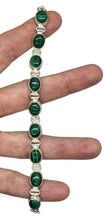 Load image into Gallery viewer, Malachite Bracelet, Sterling Silver, Loyalty Gem, Peace Stone, Wisdom Stone - GemzAustralia 