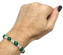 Load image into Gallery viewer, Malachite Bracelet, Sterling Silver, Loyalty Gem, Peace Stone, Wisdom Stone - GemzAustralia 