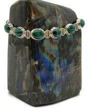 Load image into Gallery viewer, Malachite Bracelet, Sterling Silver, Loyalty Gem, Peace Stone, Wisdom Stone - GemzAustralia 