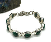 Load image into Gallery viewer, Malachite Bracelet, Sterling Silver, Loyalty Gem, Peace Stone, Wisdom Stone - GemzAustralia 