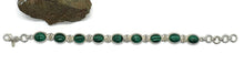 Load image into Gallery viewer, Malachite Bracelet, Sterling Silver, Loyalty Gem, Peace Stone, Wisdom Stone - GemzAustralia 